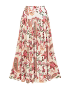 Ruffle Pink Paisley Print Swimsuit set