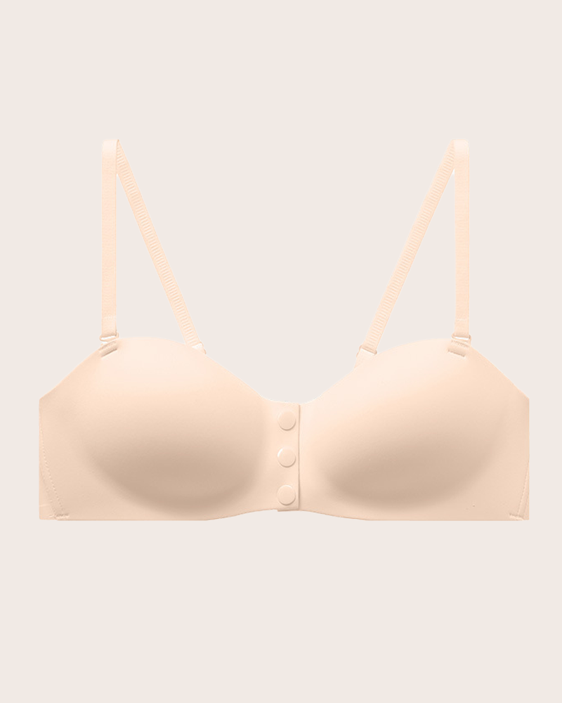 Comfort Front Closure Wireless Bra with Adjustable Thin Straps
