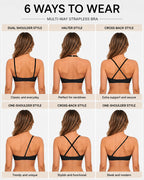 Double Front Closure Strapless Seamless Wire-free Push-up Bra