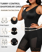 Women's V-shaped Elastic Band Design S-curve Shaping and Tummy Control Bodysuit