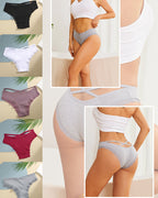 Women's Underwear Threaded Cotton Underwear Cute Bow Low Waist Bikini Lace Panties For Women
