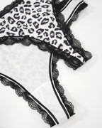 Rose Print Lace Trim High-Stretch Comfort Mid-Rise Women's Panties