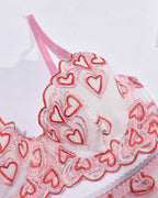 Open Cup Lingerie Set – Sexy Embroidery Temptation 4-Piece Set