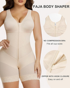 Women's V-shaped Elastic Band Design S-curve Shaping and Tummy Control Bodysuit