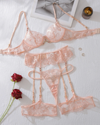 Luxury Floral Embroidered Shapewear Lingerie Set