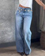 Women's High-waisted Tummy-control Washed Denim Jeans