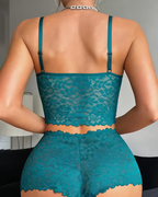 Sexy Floral Lace Push-Up Camisole Lingerie Set
