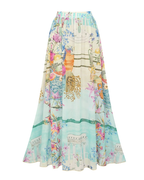 Elegant V Neck Printed Swimsuit Set