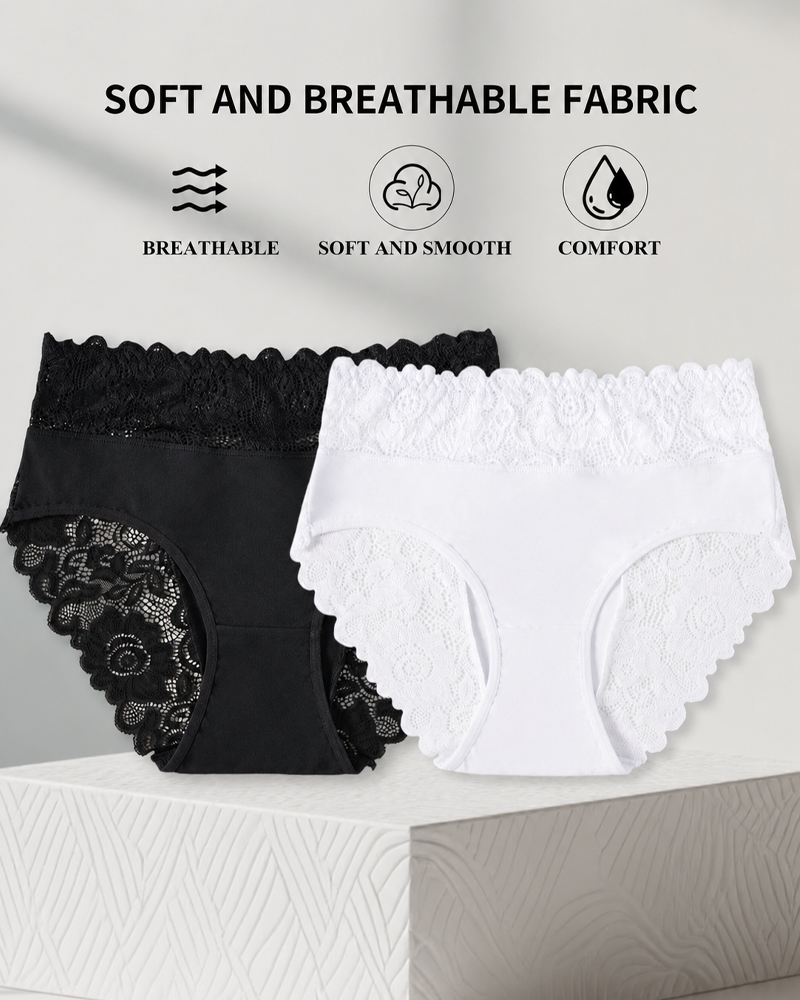 5-Pack Sexy Floral Lace High Elasticity Breathable Briefs
