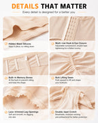 High Waist Hook-eye Tummy Control Mesh Seamless Shaping Panties