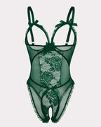 Crotchless Lace Mini Bodysuit