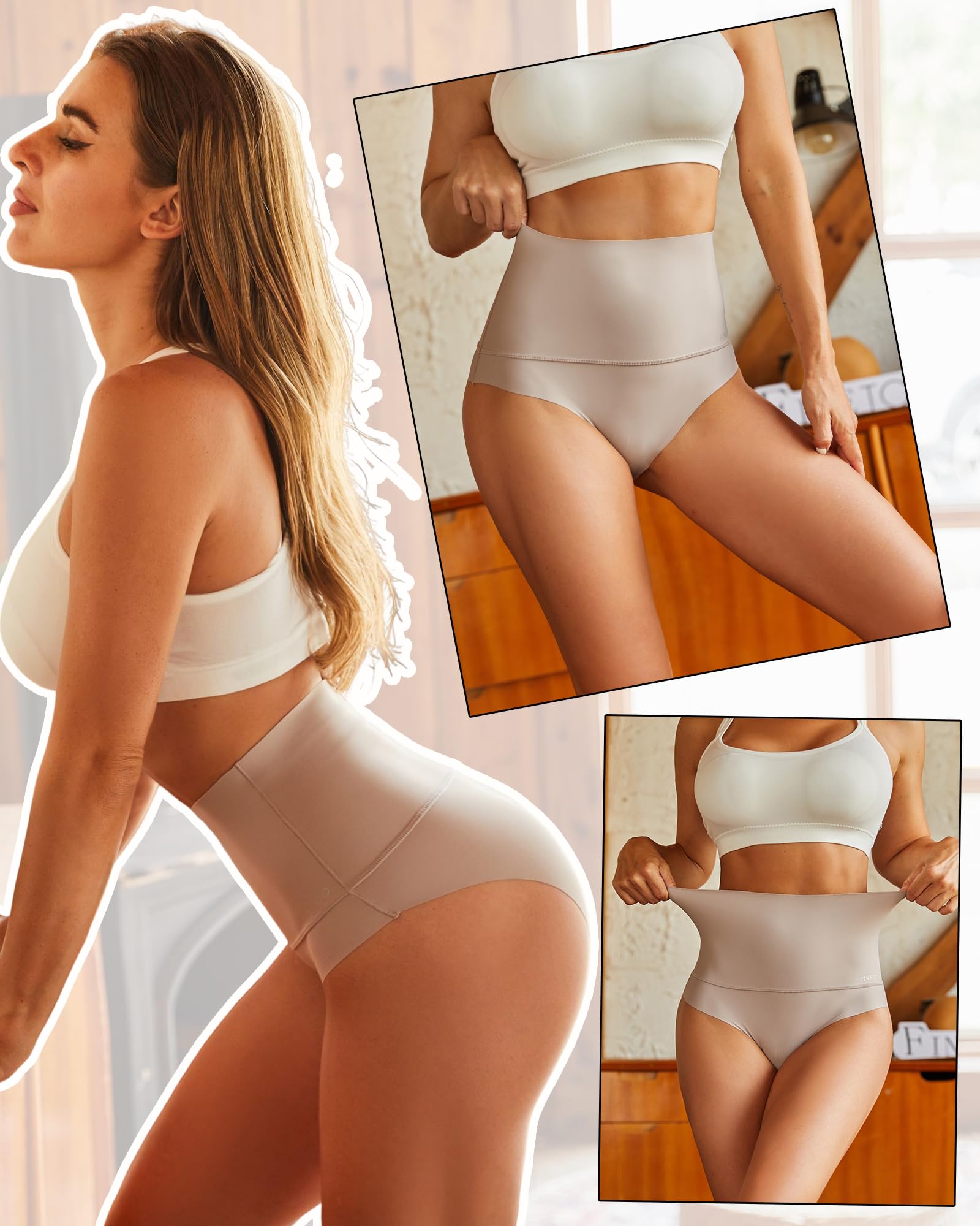 5er-Pack Hohe Taille Bauchkontrolle Slips