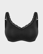 Full Coverage Lace Trim Minimizer Bra