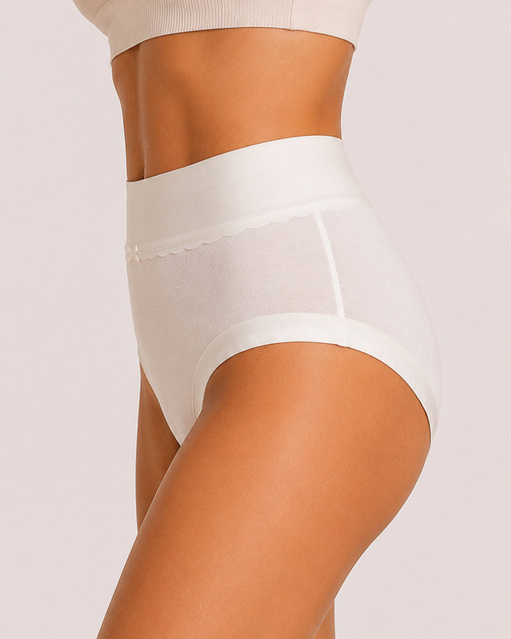 Five-Pack Pure Cotton High Waist Tummy Control Seamless Breathable Briefs