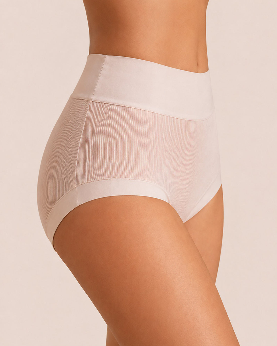5-Pack High Waist Ribbed Pure Cotton High Elastic Briefs