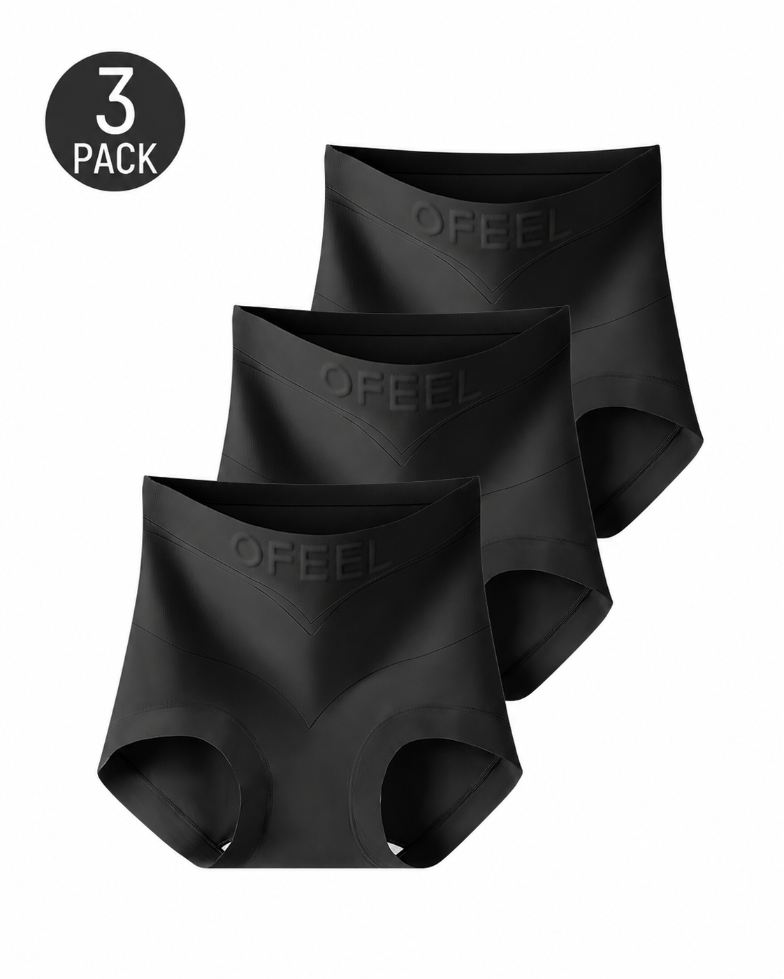 3-Pack High Waist Seamless Breathable Shaping Panties