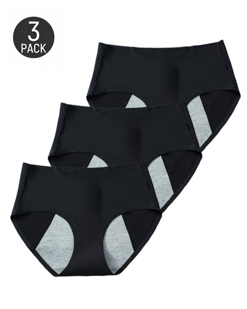 Multi-Pack Seamless Ice Silk Breathable Leak-proof Menstrual Panties