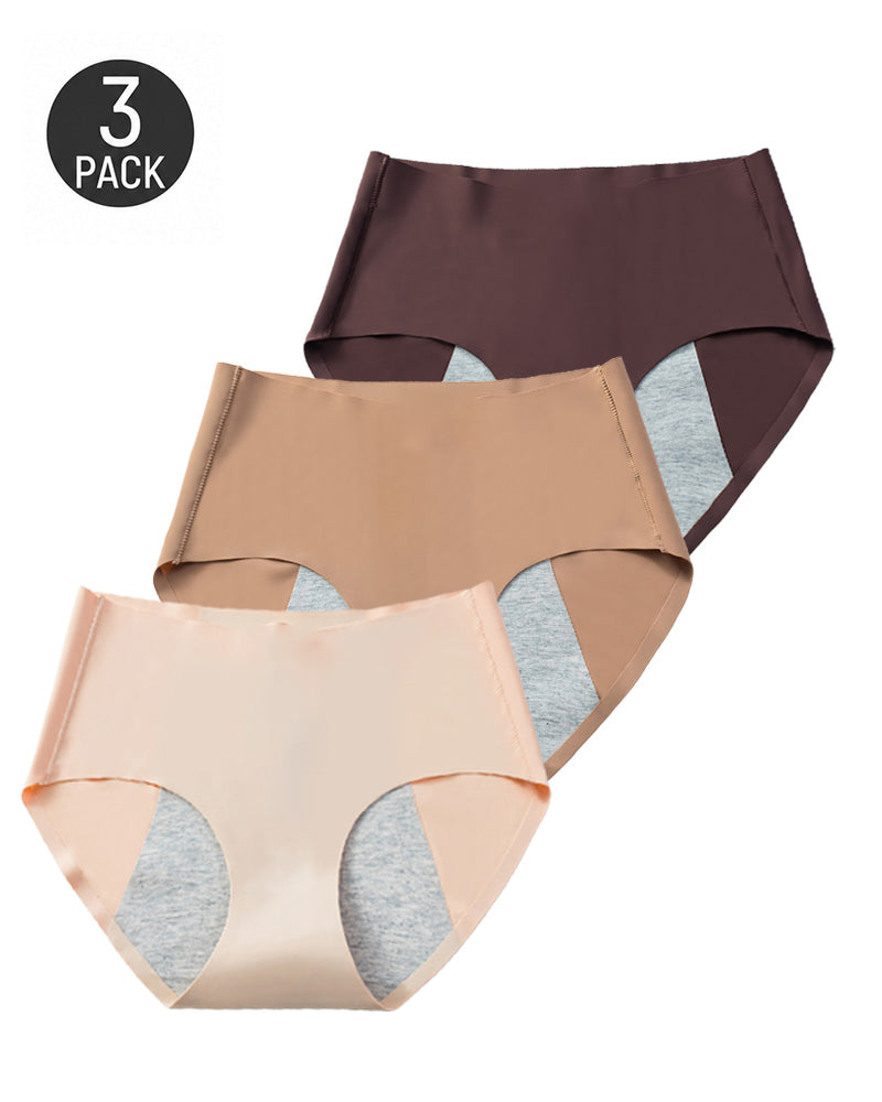 Multi-Pack Seamless Ice Silk Breathable Leak-proof Menstrual Panties