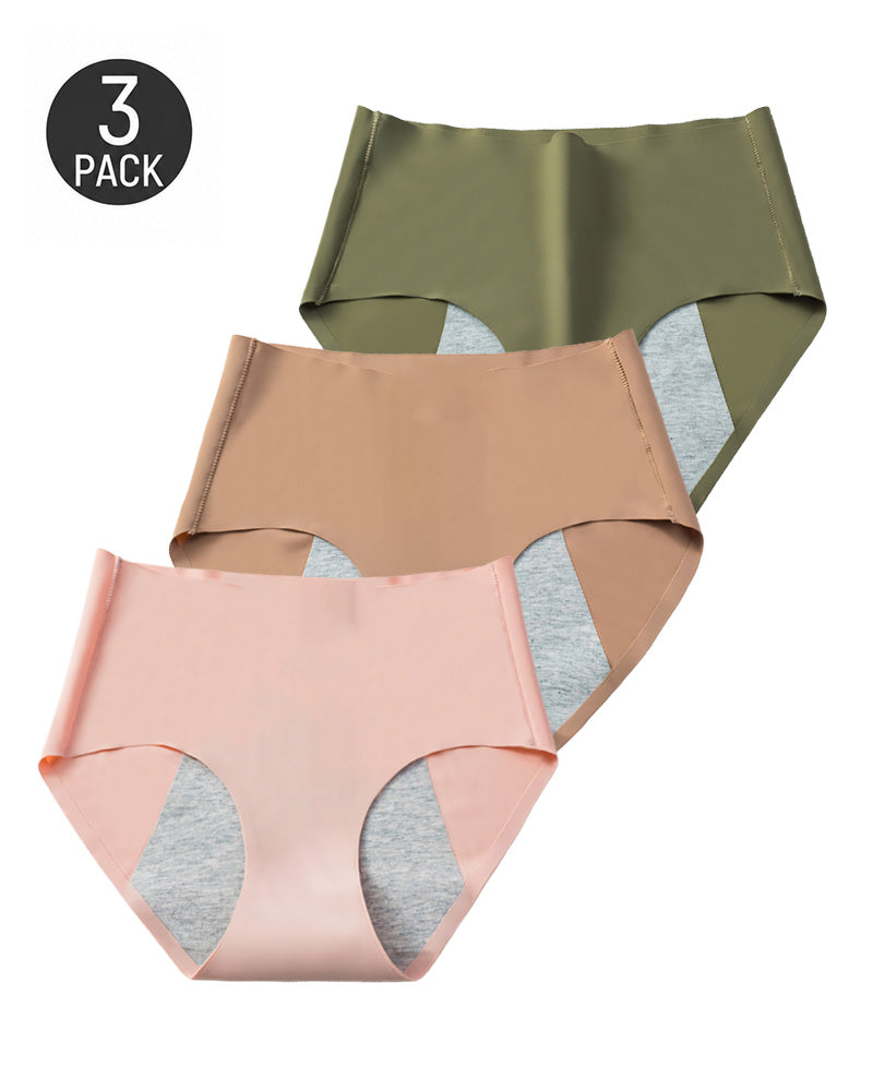 Multi-Pack Seamless Ice Silk Breathable Leak-proof Menstrual Panties