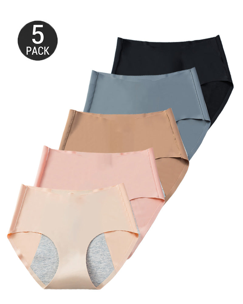 Multi-Pack Seamless Ice Silk Breathable Leak-proof Menstrual Panties