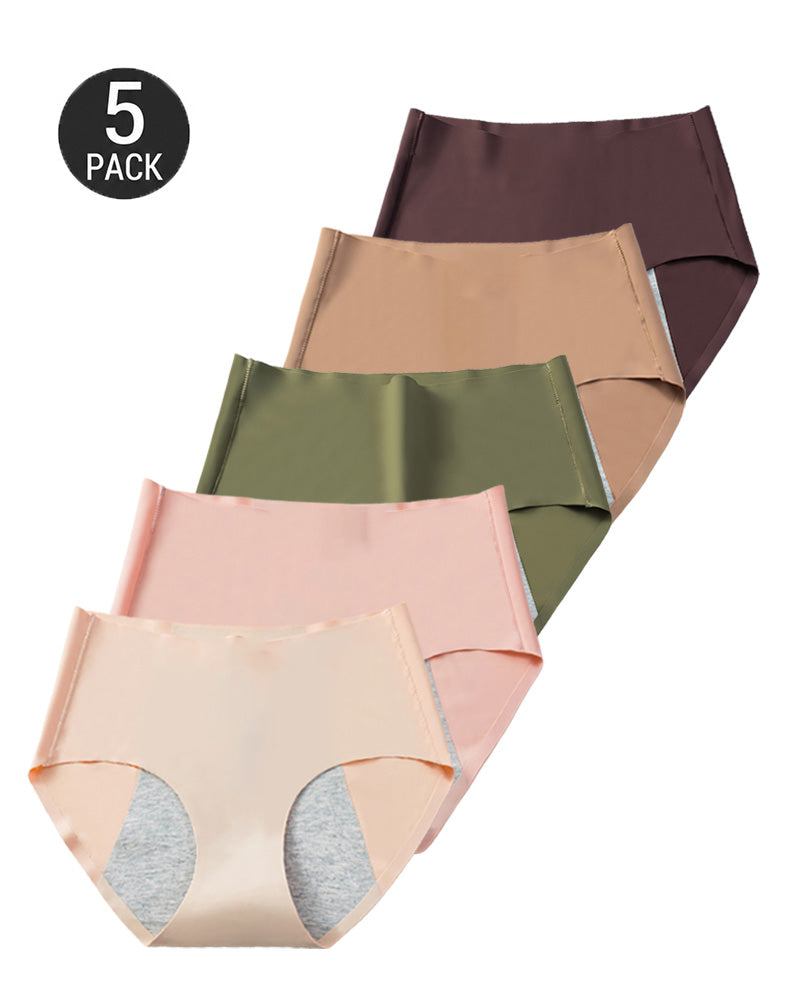 Multi-Pack Seamless Ice Silk Breathable Leak-proof Menstrual Panties