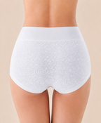 5-Pack Pure Cotton High Waist Tummy Control Jacquard Briefs