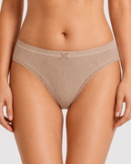 5-Pack Cotton Breathable Stretchy Bow Lace-trimmed Briefs
