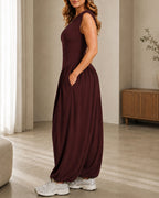 Casual Stretch Comfortable Sleeveless Wide-leg Jumpsuit