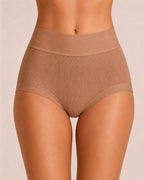 5-Pack High Waist Ribbed Pure Cotton High Elastic Briefs