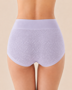 5-Pack Pure Cotton High Waist Tummy Control Jacquard Briefs