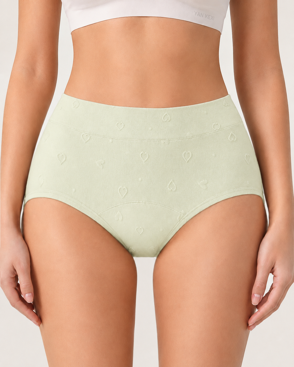 5-Pack Seamless Cotton Tummy Control Heart Jacquard Antibacterial Briefs
