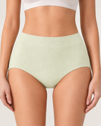 5-Pack Seamless Cotton Tummy Control Heart Jacquard Antibacterial Briefs