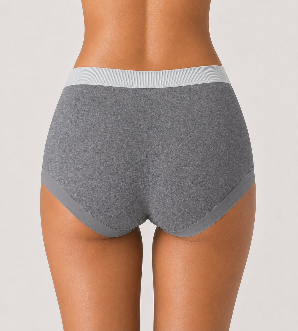 Multi-Pack Mid Waist Pure Cotton Antibacterial Breathable Briefs