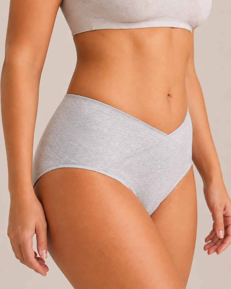 Multi-Pack Seamless Pure Cotton Low Waist V-Shaped Maternity Antibacterial Briefs