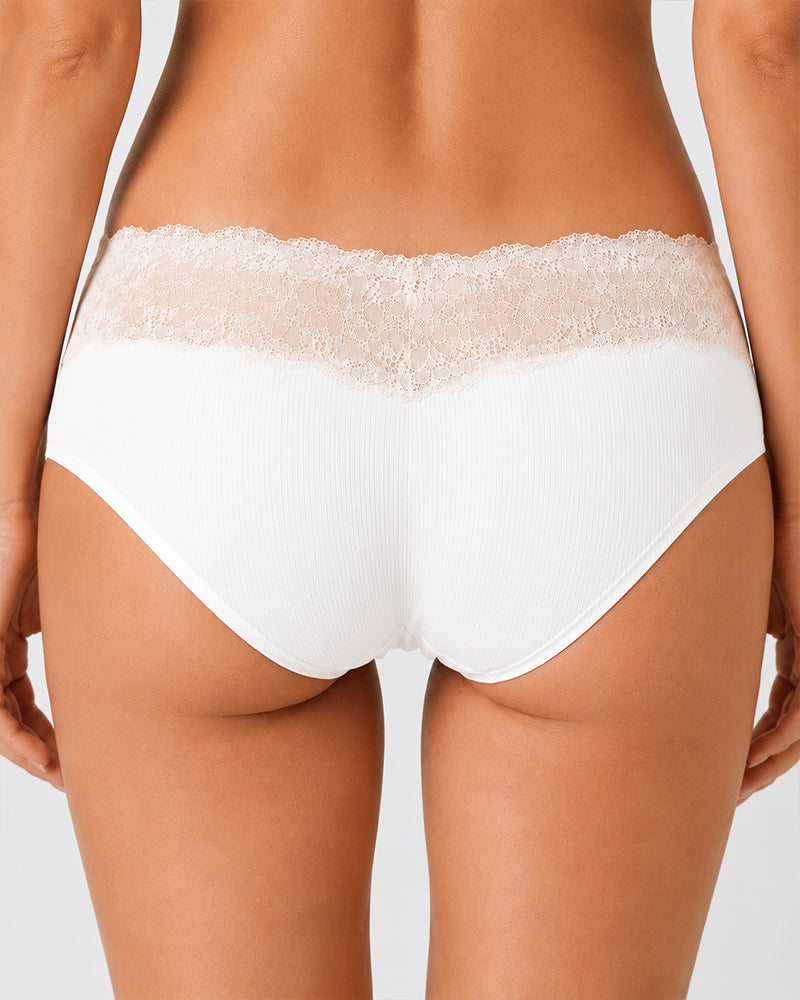 5-Pack Seamless Lace Cotton Antibacterial Crotch Panties