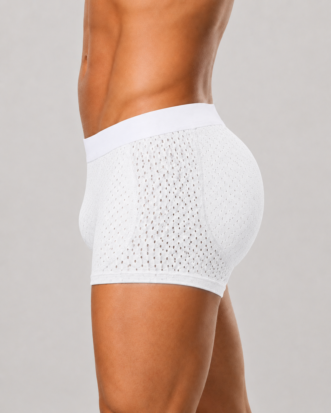 2-Pack Men's Breathable Mesh with Removable Pads for Buttock Shaping Panties