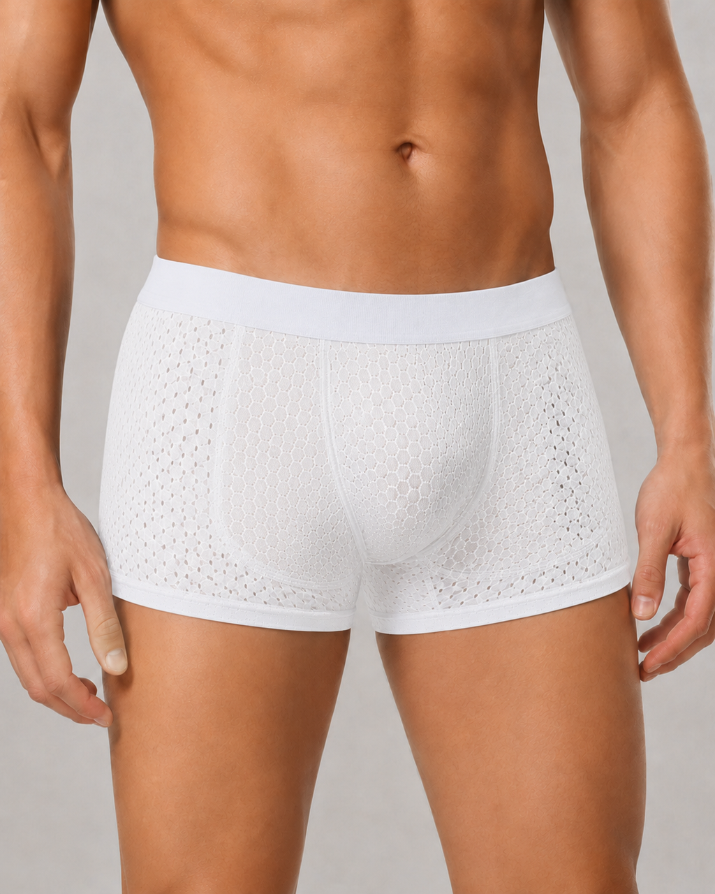 2-Pack Men's Breathable Mesh with Removable Pads for Buttock Shaping Panties