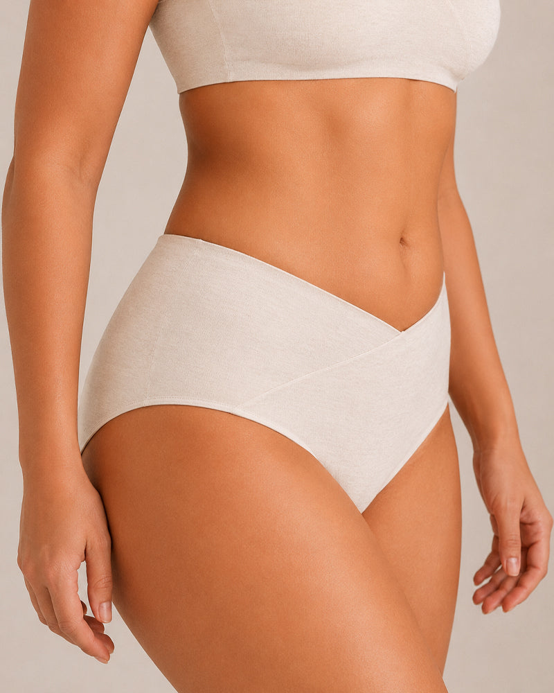 Multi-Pack Seamless Pure Cotton Low Waist V-Shaped Maternity Antibacterial Briefs