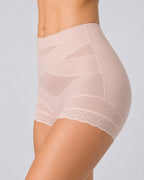 2-Pack High Waist Tummy Control Seamless Cross-over Sheer Mesh Boxer Briefs