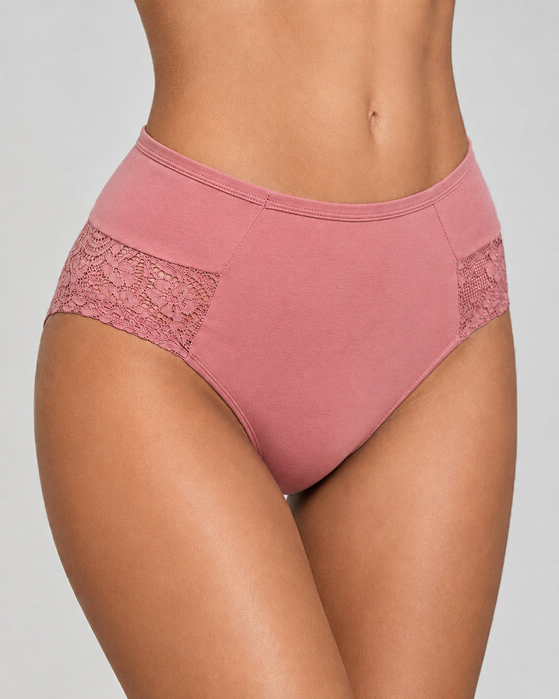 Multiple-Pack Sexy Cotton Lace Patchwork Briefs