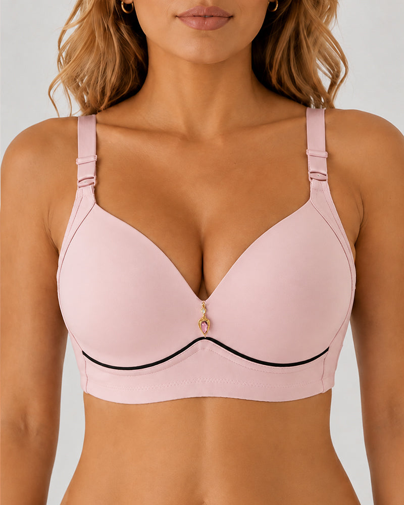 3-Pack Wire Free Comfortable Breathable Push Up Bra