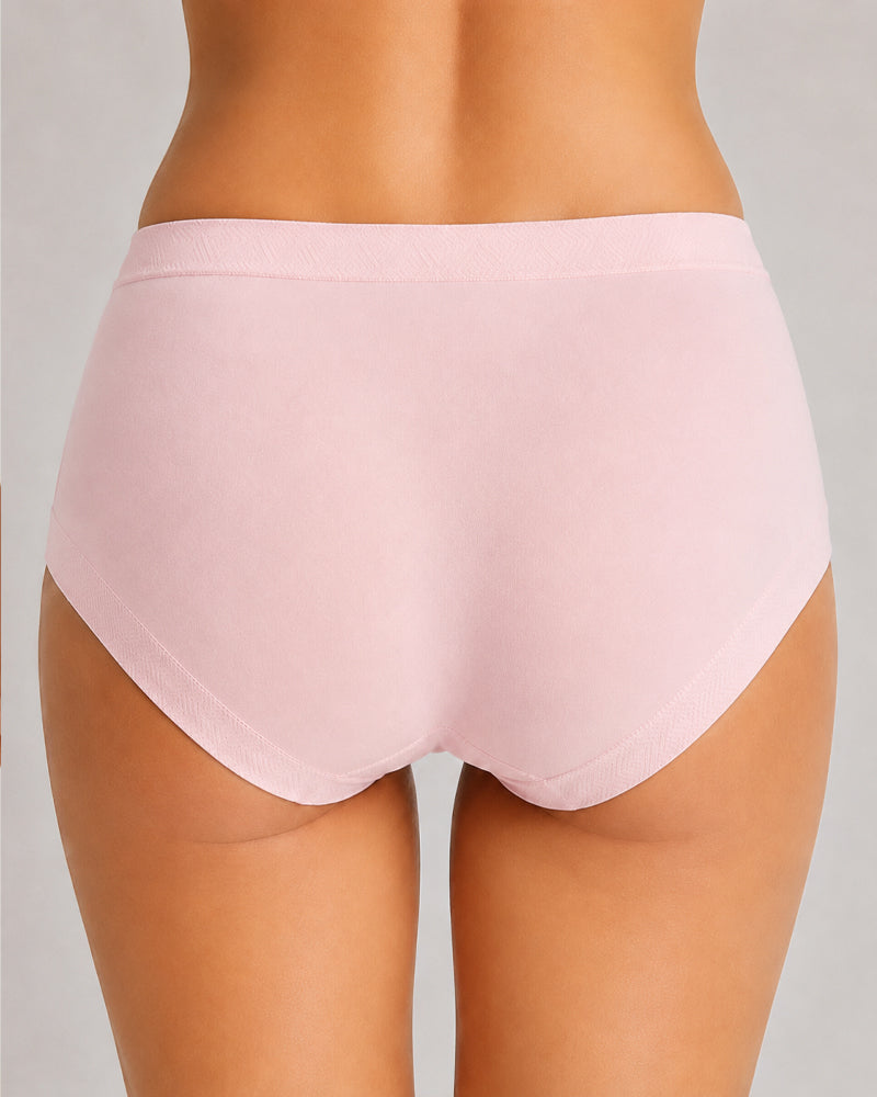 5-Pack Mid Waist Soft Modal Cotton Panties