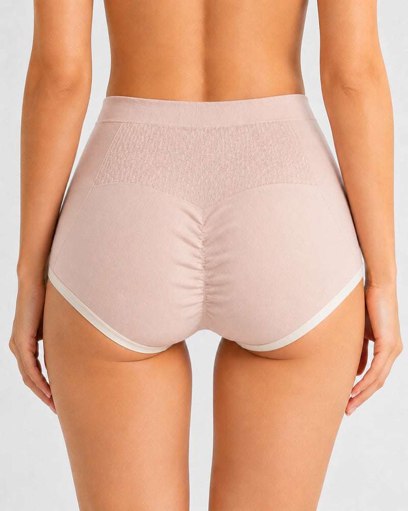5-Pack Pure Cotton High Waist Tummy Control Hip Lift Seamless Panties