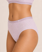 4-Pack Mid-waist Cotton Antibacterial Seamless Jacquard Breathable Briefs