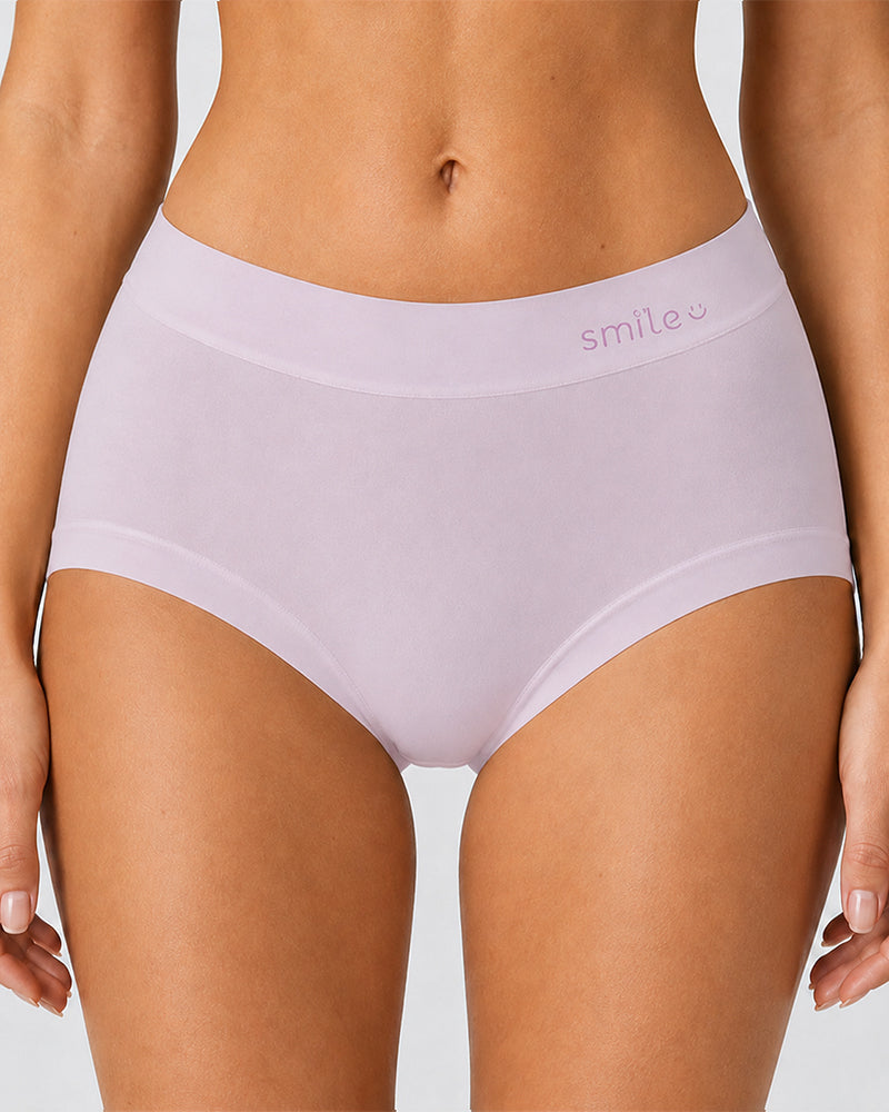 5-Pack Mid Waist Seamless Modal Silk Antibacterial Crotch Briefs