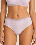 4-Pack Mid-waist Cotton Antibacterial Seamless Jacquard Breathable Briefs