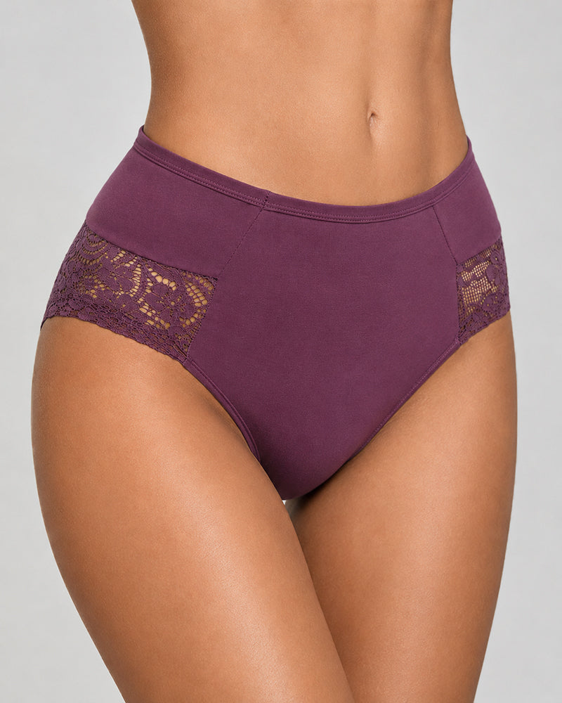 Multiple-Pack Sexy Cotton Lace Patchwork Briefs