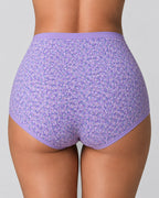 4-Pack High Waist Cotton Printed Loose Stretch Briefs