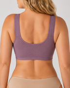 Plus Size Front-Close Seamless Wire-Free Full Cup Breathable Bra