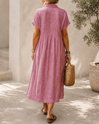Casual Loose Striped Long Shirt Dress